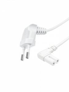 Кабель питания сетевой C7 угловой 1.5м Орбита OT-ELS07 Белый